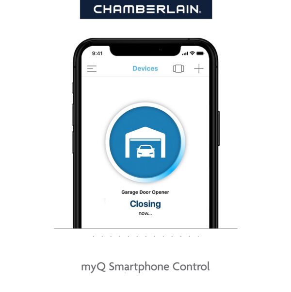Chamberlain 1/2 HP myQ Smart Compatible Belt drive Garage Door Opener Wi-Fi Compatibility - Image 3