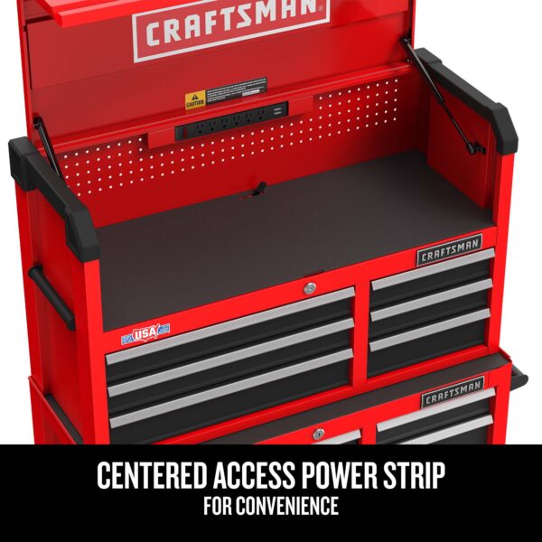 CRAFTSMAN 2000 Series 41-Inches W x 24.7-Inches H x 16-Inches D 6 -Drawer Steel Tool Chest ( Red ) - Image 2