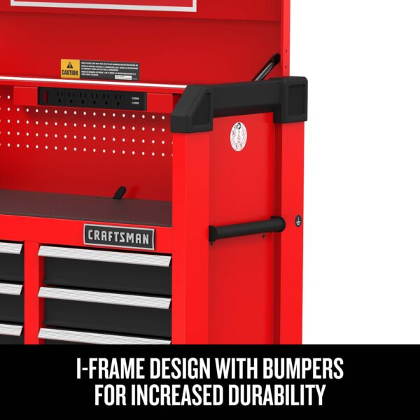 CRAFTSMAN 2000 Series 41-Inches W x 24.7-Inches H x 16-Inches D 6 -Drawer Steel Tool Chest ( Red ) - Image 5