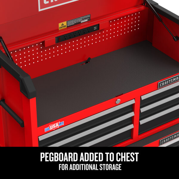 CRAFTSMAN 2000 Series 41-Inches W x 24.7-Inches H x 16-Inches D 6 -Drawer Steel Tool Chest ( Red ) - Image 3