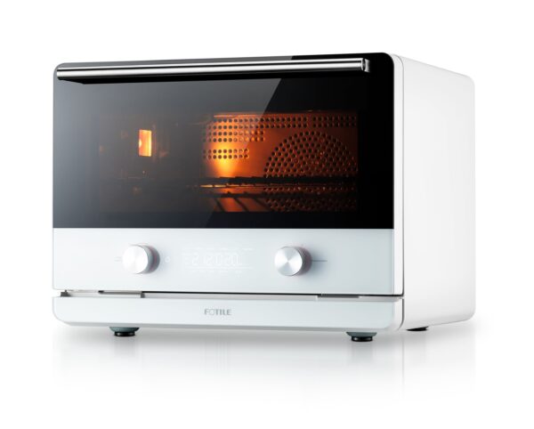 FOTILE ChefCubii 4-In-1 Steam Air Fryer Food Dehydrator 6 -Slice White Convection Toaster Oven Automatic Shut-Off - Image 2