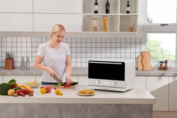FOTILE ChefCubii 4-In-1 Steam Air Fryer Food Dehydrator 6 -Slice White Convection Toaster Oven Automatic Shut-Off - Image 10