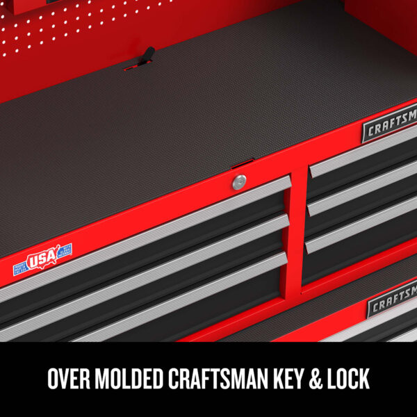 CRAFTSMAN 2000 Series 41-Inches W x 24.7-Inches H x 16-Inches D 6 -Drawer Steel Tool Chest ( Red ) - Image 8