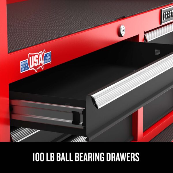 CRAFTSMAN 2000 Series 41-Inches W x 24.7-Inches H x 16-Inches D 6 -Drawer Steel Tool Chest ( Red ) - Image 6
