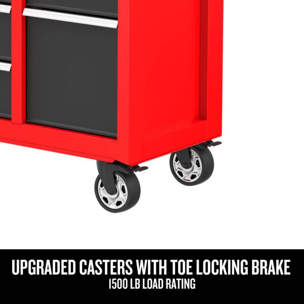 CRAFTSMAN 2000 Series 41-Inches W x 37.5-Inches H 10 -Drawer Steel Rolling Tool Cabinet ( Red ) - Image 4
