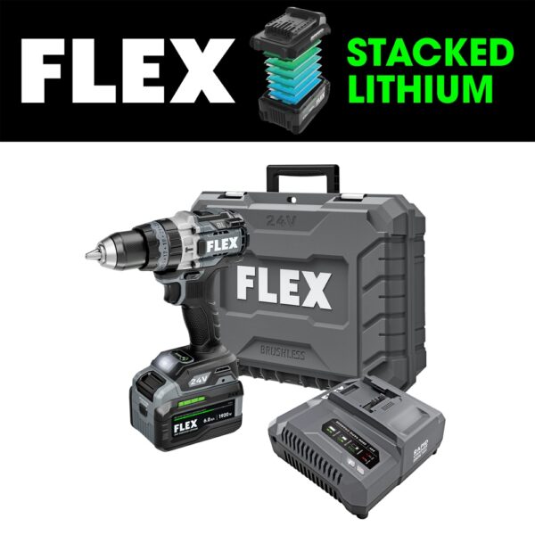 FLEX 1/2-in 24-volt Variable Speed Brushless Cordless Hammer Drill 1 -Batteries