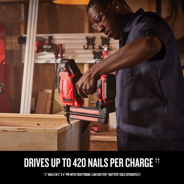 CRAFTSMAN V20 2-in 18 -Gauge Cordless Straight Brad Nailer - Image 4