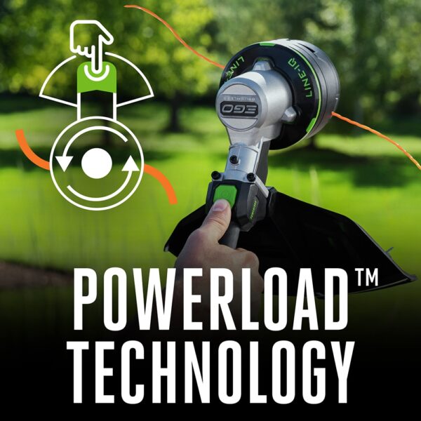EGO POWER + POWERLOAD with LINE IQ 56-volt 16-in Telescopic Shaft Battery String Trimmer 4 Ah (Battery and Charger Included) - Image 4