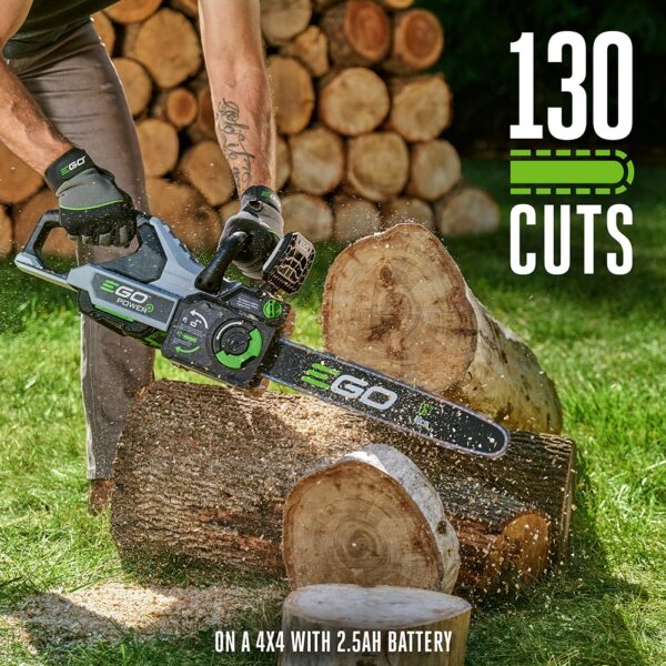 EGO 56-volt 16-in Battery 2.5 Ah Chainsaw (Battery and Charger Included) - Image 5