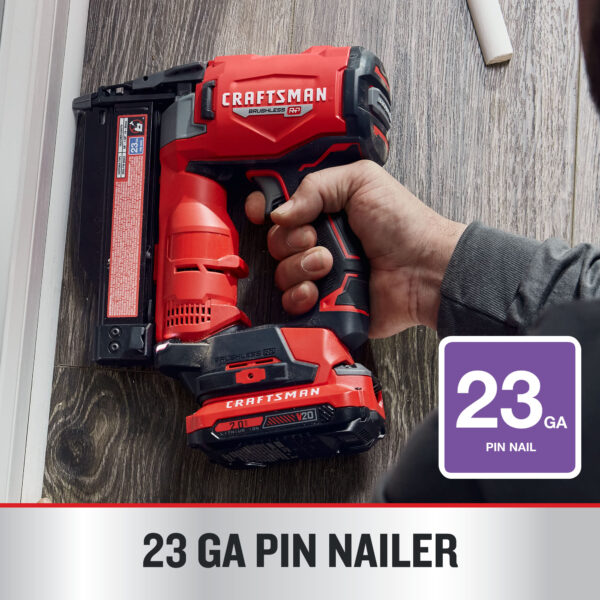CRAFTSMAN V20 Brushless RP 1-3/8-in 23 -Gauge Cordless - Image 6