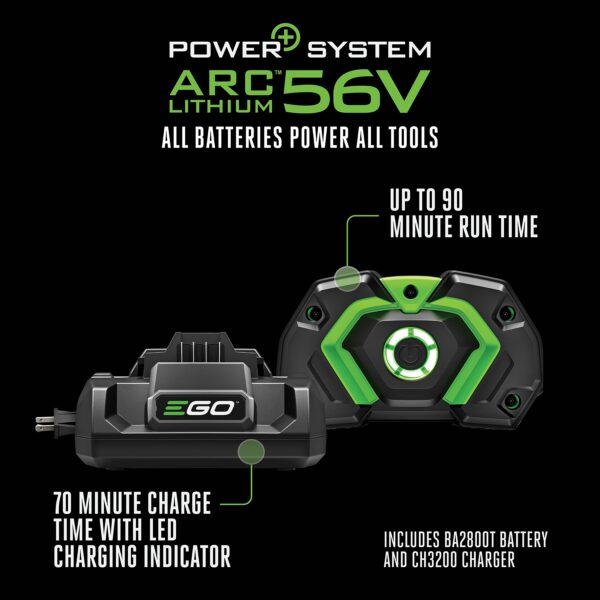 EGO 56-volt 765-CFM 200-MPH Battery Handheld Leaf Blower 5 Ah (Battery and Charger Included) - Image 10