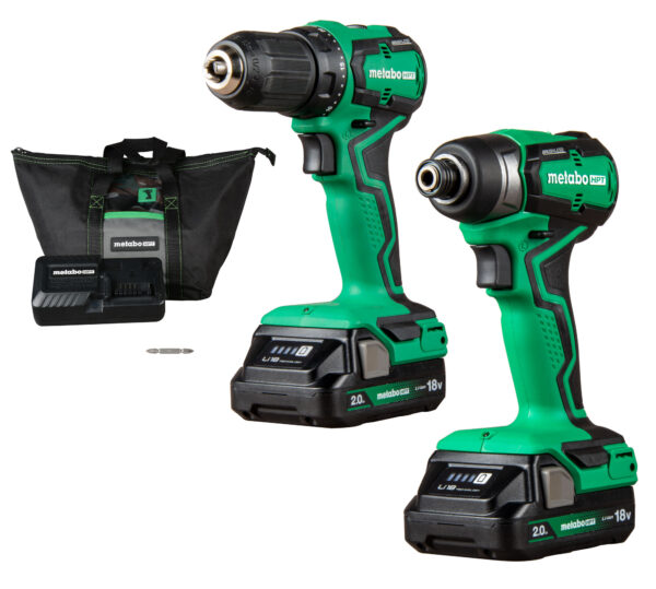 Metabo HPT 18-volt 2-Tool Brushless Power Tool Combo Kit with Soft Case (2-Batteries Included and Charger Included)
