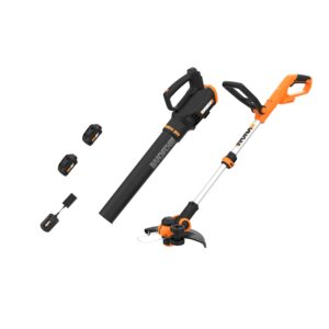 WORX Power Share 20-volt Max Cordless Battery String Trimmer and Leaf Blower Combo Kit 2 Ah (Battery & Charger Included)