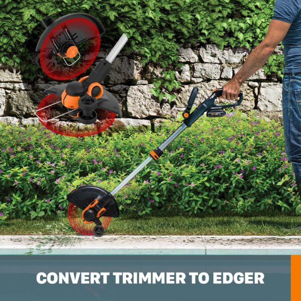 WORX Power Share 20-volt Max Cordless Battery String Trimmer and Leaf Blower Combo Kit 2 Ah (Battery & Charger Included) - Image 7