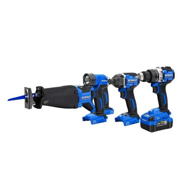Kobalt 24-volt 4-Tool Brushless Power Tool Combo Kit with Soft Case (1-Battery Included and Charger Included) - Image 2