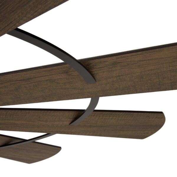 Harbor Breeze Henderson 60-Inches Matte Black with Rustic Weathered Oak Blades Integrated LED Fixture Indoor Downrod mount Windmill Ceiling Fan With Light and Remote ( 10 -Blade) - Image 4