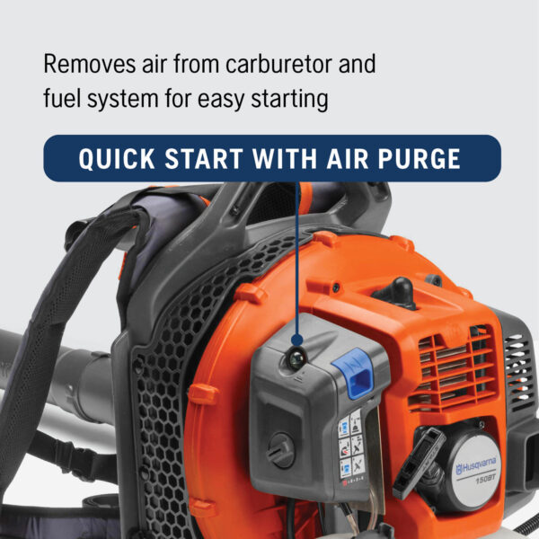 Husqvarna 150BT 51-cc 2-cycle 765-CFM 270-MPH Gas Backpack Leaf Blower - Image 6