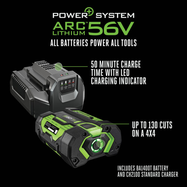 EGO POWER+ 56-volt 16-in Battery 4 Ah Chainsaw (Battery and Charger Included) - Image 10