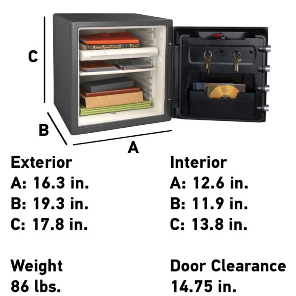 SentrySafe 1.2-cu ft Fireproof and Waterproof Floor Safe with Combination Lock - Image 6