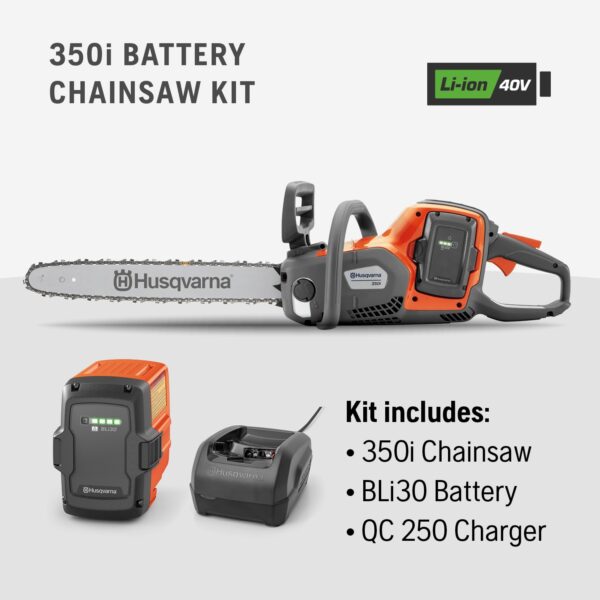 Husqvarna Power Axe 350i 40-volt 18-in Battery 7.5 Ah Chainsaw (Battery and Charger Included) - Image 8