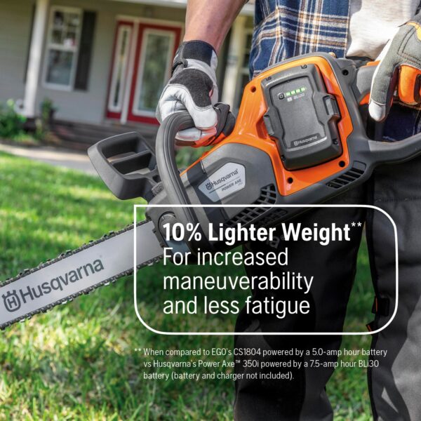 Husqvarna Power Axe 350i 40-volt 18-in Battery 7.5 Ah Chainsaw (Battery and Charger Included) - Image 3