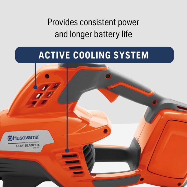Husqvarna Leaf Blaster 350iB 40-volt 800-CFM 200-MPH Battery Handheld Leaf Blower 7.5 Ah (Battery and Charger Included) - Image 5