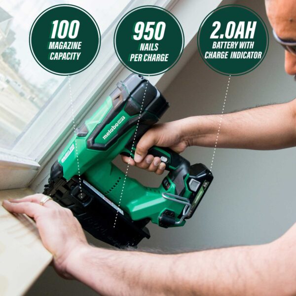 Metabo HPT 2-1/2-in 16 -Gauge Cordless Straight Finish Nailer ( Battery Included ) - Image 2
