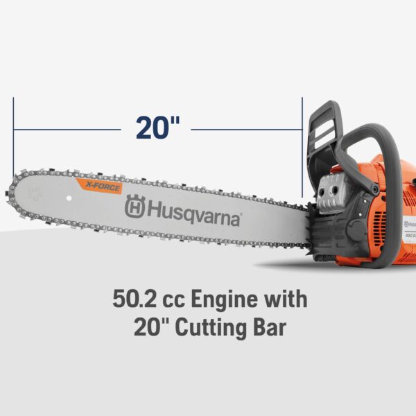 Husqvarna 450 Rancher 50.2-cc 2-cycle 20-in Gas Chainsaw - Image 4