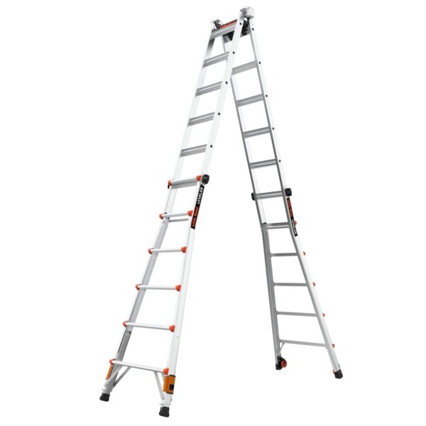Little Giant Ladders Leveler 2.0 M26 with Leg Levelers 25.1-Feet Reach Type 1A - 300 lbs. Load Capacity Telescoping Multi-Position Ladder - Image 4