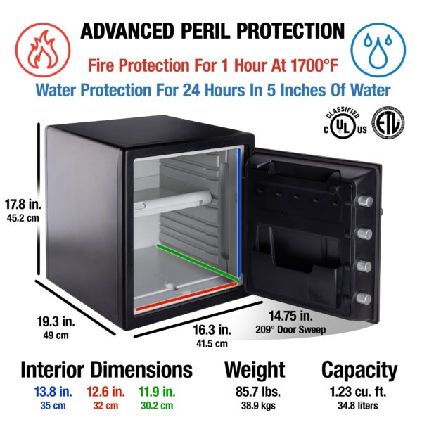 SentrySafe 1.2-cu ft Fireproof and Waterproof Home Safe with Electronic/Keypad Lock - Image 3