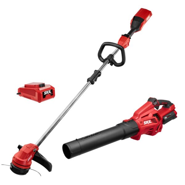 SKIL PWR CORE 40-volt Cordless Battery String Trimmer and Leaf Blower Combo Kit 2.5 Ah (Battery & Charger Included)