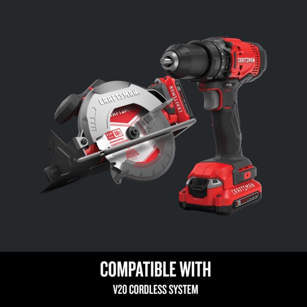 CRAFTSMAN V20 20-volt Max 2-Tool Power Tool Combo Kit (2-Batteries and Charger Included) - Image 4