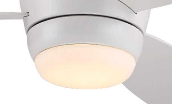 Harbor Breeze Mazon 44-in White with White/Driftwood Blades Integrated LED Fixture Indoor Flush mount Standard Ceiling Fan With Light and Remote ( 3 -Blade) - Image 8