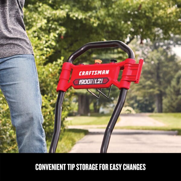 CRAFTSMAN 1900 PSI 1.2-GPM Cold Water Electric Pressure Washer with 3 Spray Tips - Image 4
