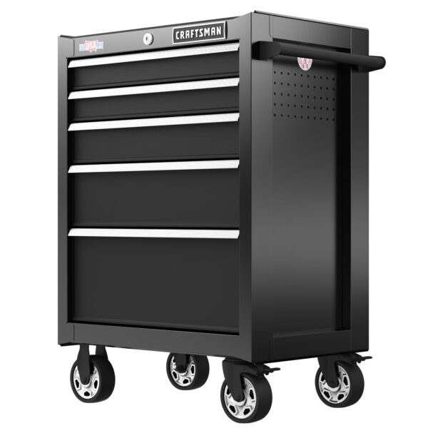 CRAFTSMAN 2000 Series 26.5-Inches W x 37.5-Inches H 5 -Drawer Steel Rolling Tool Cabinet ( Black )