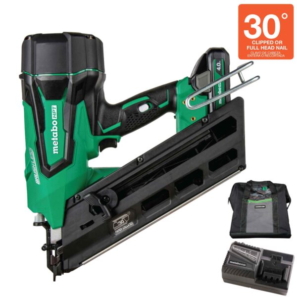 Metabo HPT MultiVolt 3-1/2-in 30 -Degree Cordless Clip head/Roundhead Framing Nailer ( Battery Included )