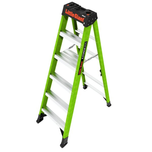 Little Giant Ladders A-Force300 6-Feet ( 10.3-Feet Reach Height ) Fiberglass Type 1A - 300 lbs. Load Capacity Step ladder