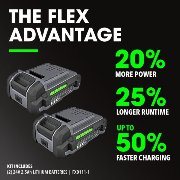FLEX COMPACT 24-volt 2-Tool Brushless Power Tool Combo Kit with Soft Case (2-Batteries Included and Charger Included) - Image 2