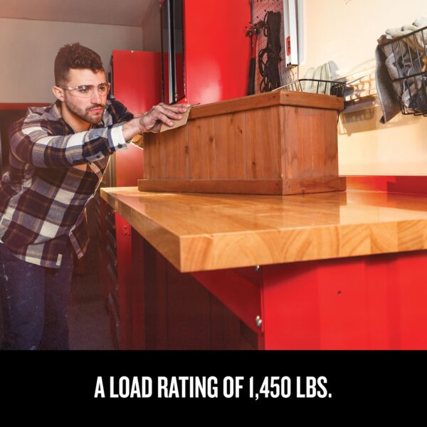 CRAFTSMAN 24-in L x 41.25-in H Red Wood Work Bench - Image 8