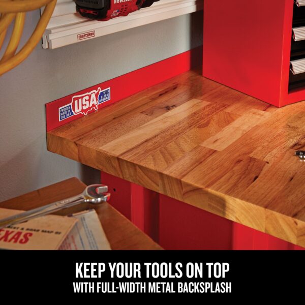 CRAFTSMAN 24-in L x 41.25-in H Red Wood Work Bench - Image 10