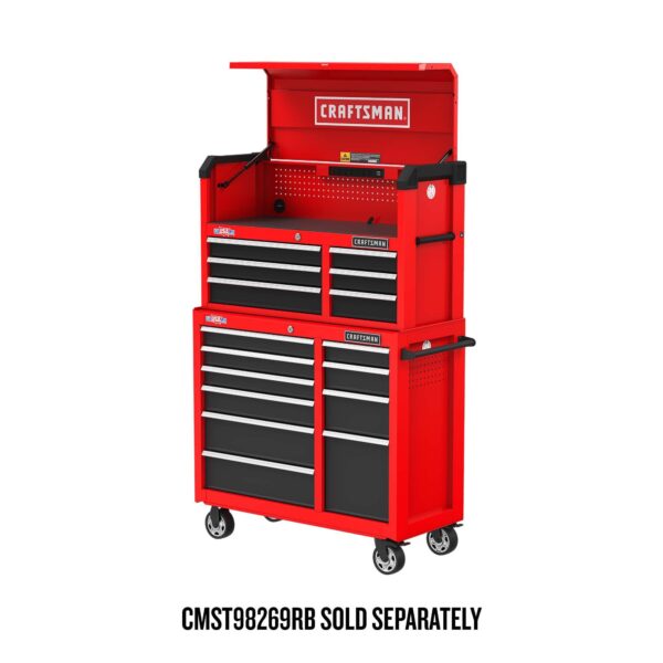 CRAFTSMAN 2000 Series 41-Inches W x 37.5-Inches H 10 -Drawer Steel Rolling Tool Cabinet ( Red ) - Image 8