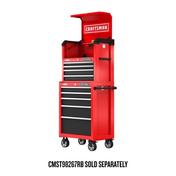 CRAFTSMAN 2000 Series 26-Inches W x 36.5-Inches H 5 -Drawer Steel Rolling Tool Cabinet ( Red ) - Image 6