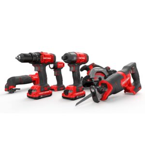 CRAFTSMAN 20-volt Max 6-Tool Power Tool Combo Kit with Soft Case (2-Batteries and Charger Included)