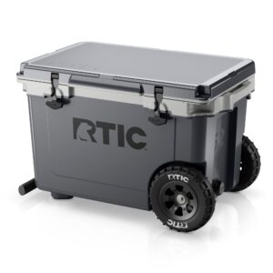 RTIC Outdoors Wheeled Ultra Dark Grey / Cool Grey 52-Quart Wheeled Insulated Chest Cooler