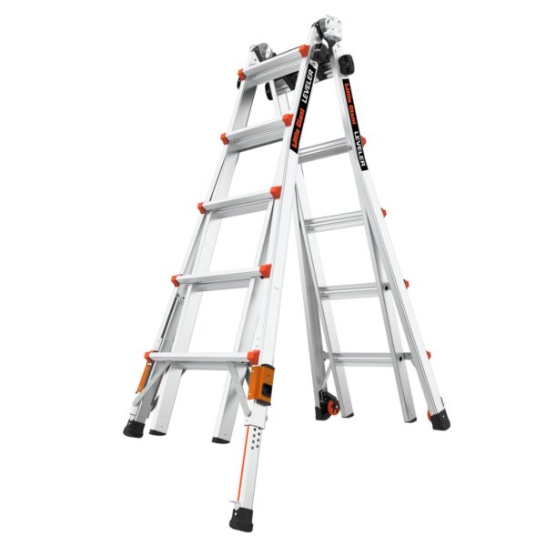 Little Giant Ladders Leveler 2.0 M22 with Leg Levelers 22-Feet Reach Type 1A - 300 lbs. Load Capacity Telescoping Multi-Position Ladder