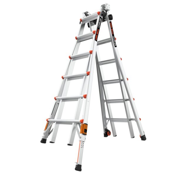 Little Giant Ladders Leveler 2.0 M26 with Leg Levelers 25.1-Feet Reach Type 1A - 300 lbs. Load Capacity Telescoping Multi-Position Ladder - Image 3