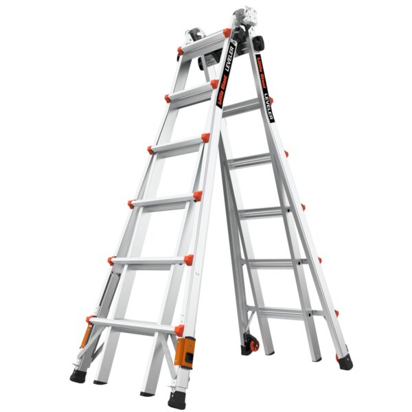 Little Giant Ladders Leveler 2.0 M26 with Leg Levelers 25.1-Feet Reach Type 1A - 300 lbs. Load Capacity Telescoping Multi-Position Ladder
