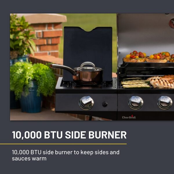 Charbroil Performance Series Black 4-Burner Liquid Propane Gas Grill with 1 Side Burner - Image 5