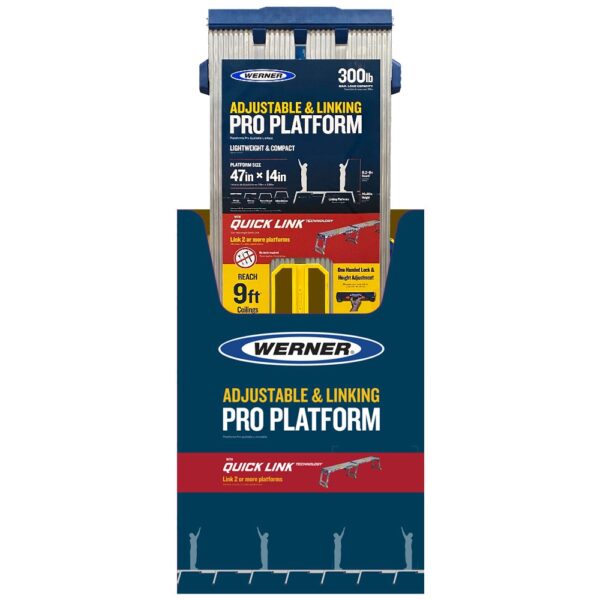Werner Pro Linking Platform Aluminum 1.7-Feet H x 3.9-Feet L 300-lbs. Capacity Work platform - Image 9