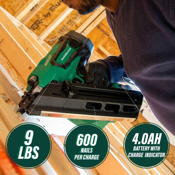 Metabo HPT MultiVolt 3-1/2-in 30 -Degree Cordless Clip head/Roundhead Framing Nailer ( Battery Included ) - Image 3